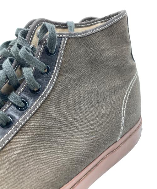RRL（ダブルアールエル）RRL (ダブルアールエル) ハイカットキャンバススニーカー カーキ サイズ:9の古着・服飾アイテム