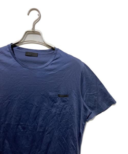 PRADA（プラダ）PRADA (プラダ) ポケットTシャツ ネイビー サイズ:XLの古着・服飾アイテム