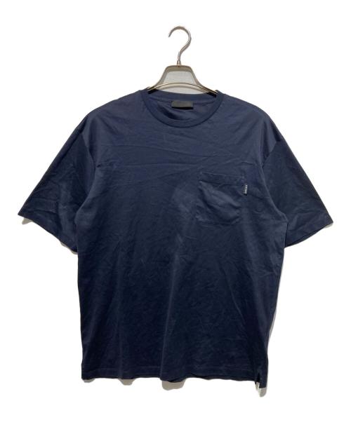 PRADA（プラダ）PRADA (プラダ) ポケットTシャツ ネイビー サイズ:Lの古着・服飾アイテム