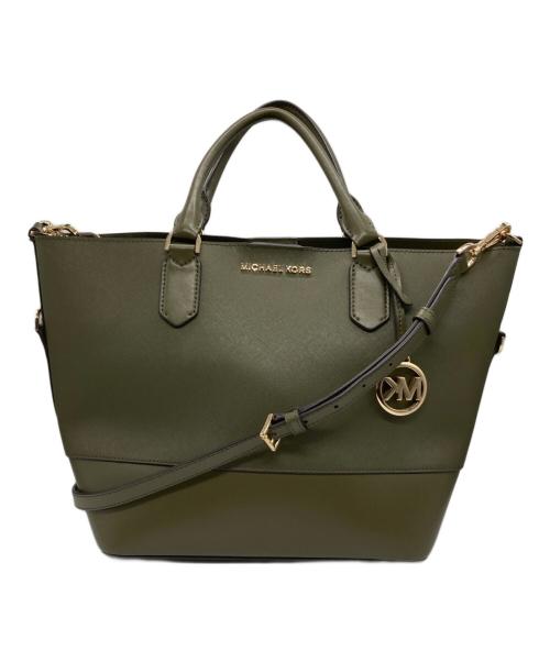 MICHAEL KORS（マイケル・コース）MICHAEL KORS (マイケル・コース) 2WAYバッグ カーキの古着・服飾アイテム