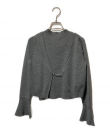 HER LIP TO（ハーリップトゥ）の古着「Herlipto Flared Sleeve Knit Set」｜グレー