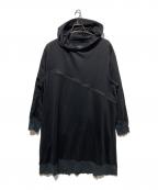 B Yohji Yamamotoビーヨウジヤマモト）の古着「ジップデザインロングパーカー」｜ブラック