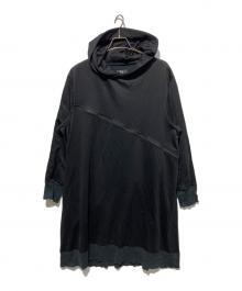 B Yohji Yamamoto（ビーヨウジヤマモト）の古着「ジップデザインロングパーカー」｜ブラック