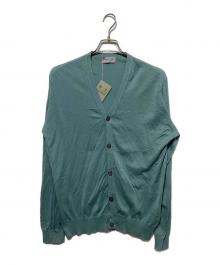 JOHN SMEDLEY（ジョンスメドレー）の古着「MODERN FIT WYATT CARDIGAN」｜グリーン