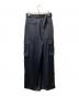 BARNEYS NEWYORK (バーニーズ・ニューヨーク) ハイウエスト サテンパンツ ネイビー サイズ:M：12000円