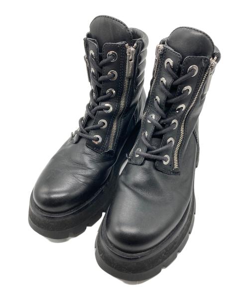 3.1 phillip lim（スリーワンフィリップリム）3.1 phillip lim (スリーワンフィリップリム) kate ラグソールダブルジップブーツ ブラック サイズ:37の古着・服飾アイテム