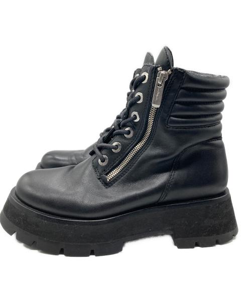 3.1 phillip lim（スリーワンフィリップリム）3.1 phillip lim (スリーワンフィリップリム) kate ラグソールダブルジップブーツ ブラック サイズ:37の古着・服飾アイテム