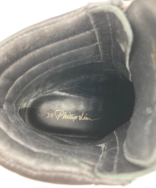 3.1 phillip lim（スリーワンフィリップリム）3.1 phillip lim (スリーワンフィリップリム) kate ラグソールダブルジップブーツ ブラック サイズ:37の古着・服飾アイテム