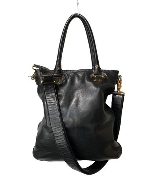 TORY BURCH（トリーバーチ）TORY BURCH (トリーバーチ) 2WAYレザーバッグ ブラックの古着・服飾アイテム