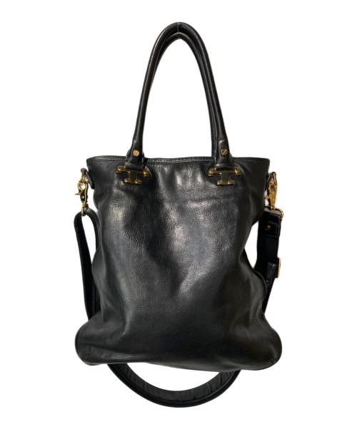 TORY BURCH（トリーバーチ）TORY BURCH (トリーバーチ) 2WAYレザーバッグ ブラックの古着・服飾アイテム