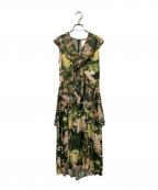 3.1 phillip limスリーワンフィリップリム）の古着「花柄ノースリーブワンピース」｜グリーン