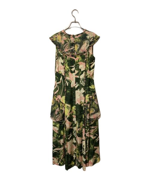3.1 phillip lim（スリーワンフィリップリム）3.1 phillip lim (スリーワンフィリップリム) 花柄ノースリーブワンピース グリーン サイズ:2の古着・服飾アイテム