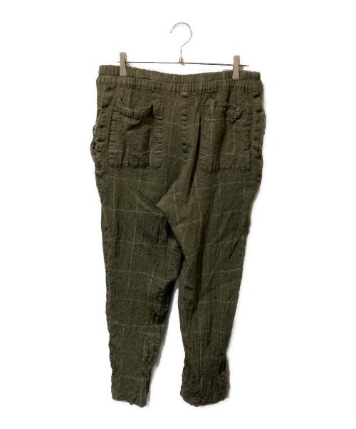 COMME des GARCONS SHIRT（コムデギャルソンシャツ）COMME des GARCONS SHIRT (コムデギャルソンシャツ) wool windowpane check garment treated pants カーキ サイズ:Mの古着・服飾アイテム