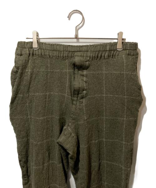 COMME des GARCONS SHIRT（コムデギャルソンシャツ）COMME des GARCONS SHIRT (コムデギャルソンシャツ) wool windowpane check garment treated pants カーキ サイズ:Mの古着・服飾アイテム