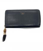 GUCCIグッチ）の古着「ラウンドファスナー財布」｜ブラック