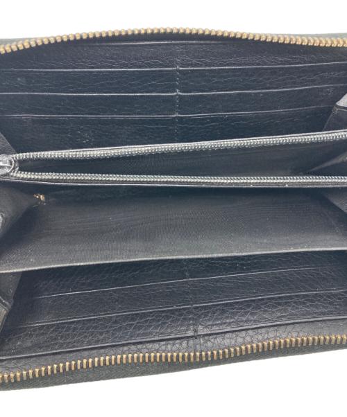 GUCCI（グッチ）GUCCI (グッチ) ラウンドファスナー財布 ブラックの古着・服飾アイテム