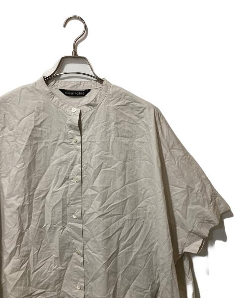 mizuiro-ind（ミズイロインド）mizuiro-ind (ミズイロインド) バンドカラーシャツ ベージュ サイズ:記載なしの古着・服飾アイテム