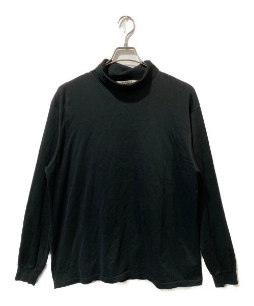 AURALEE（オーラリー）AURALEE (オーラリー) LUSTER PLAITING HI NECK L/S TEE ブラック サイズ:3の古着・服飾アイテム