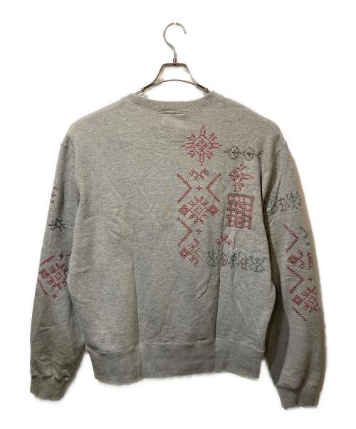Maison MIHARA YASUHIRO（メゾン ミハラ ヤスヒロ）Maison MIHARA YASUHIRO (メゾン ミハラ ヤスヒロ) 刺繍スウェット グレー サイズ:48の古着・服飾アイテム