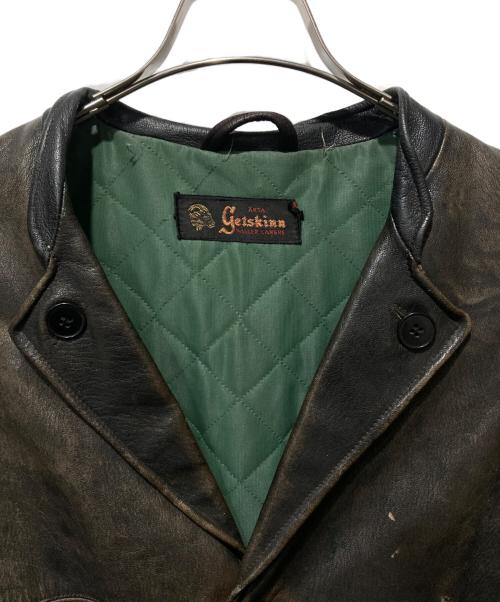 AKTA GETSKINN（アクタ ゲスキン）AKTA getskinn (アクタ ゲスキン) カーコートレザージャケット ブラック サイズ:56の古着・服飾アイテム