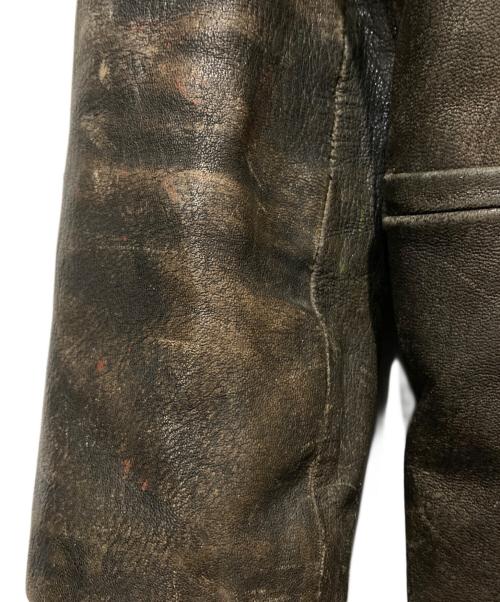 AKTA GETSKINN（アクタ ゲスキン）AKTA getskinn (アクタ ゲスキン) カーコートレザージャケット ブラック サイズ:56の古着・服飾アイテム