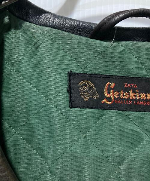 AKTA GETSKINN（アクタ ゲスキン）AKTA getskinn (アクタ ゲスキン) カーコートレザージャケット ブラック サイズ:56の古着・服飾アイテム