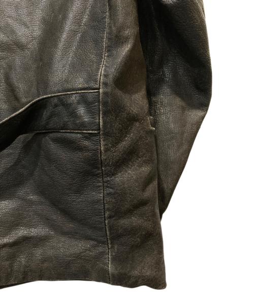 AKTA GETSKINN（アクタ ゲスキン）AKTA getskinn (アクタ ゲスキン) カーコートレザージャケット ブラック サイズ:56の古着・服飾アイテム