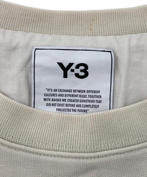 Y-3（ワイスリー）Y-3 (ワイスリー) CLASSIC CHEST LOGO CREW SWEAT ベージュ サイズ:Sの古着・服飾アイテム