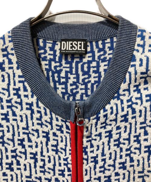 DIESEL（ディーゼル）DIESEL (ディーゼル) M-ALLORCAジップカーディガン ホワイト サイズ:Mの古着・服飾アイテム