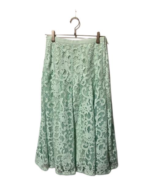 ADORE（アドーア）ADORE (アドーア) フラワーラッセルレーススカート 黄緑 サイズ:38の古着・服飾アイテム