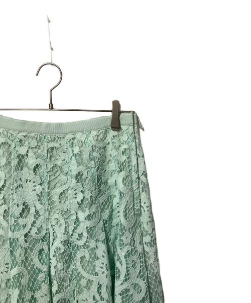 ADORE（アドーア）ADORE (アドーア) フラワーラッセルレーススカート 黄緑 サイズ:38の古着・服飾アイテム