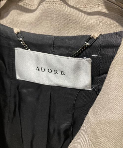 ADORE（アドーア）ADORE (アドーア) ツイルセミダブルチェスターコート グレー サイズ:38の古着・服飾アイテム