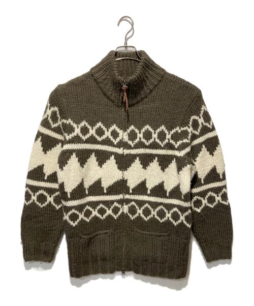 walenode（ウェルノード）walenode (ウェルノード) 別注 カウチンニットブルゾン ベージュ サイズ:ＦＲＥＥの古着・服飾アイテム