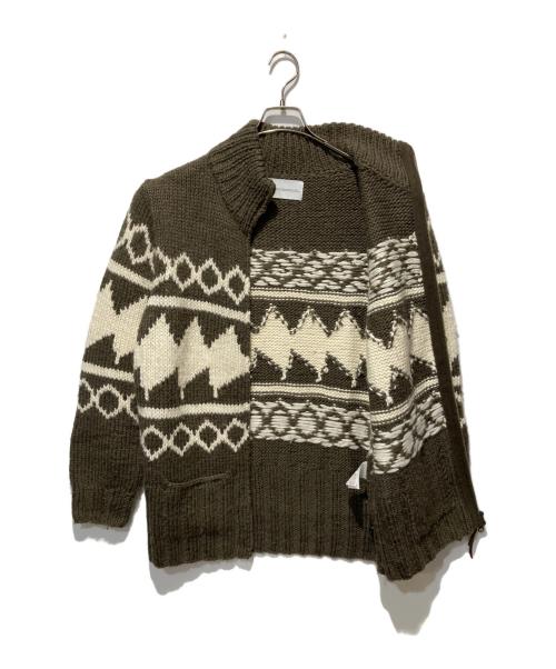 walenode（ウェルノード）walenode (ウェルノード) 別注 カウチンニットブルゾン ベージュ サイズ:ＦＲＥＥの古着・服飾アイテム