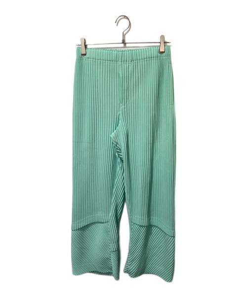 HOMME PLISSE ISSEY MIYAKE（オム プリッセ イッセイ ミヤケ）HOMME PLISSE ISSEY MIYAKE (オム プリッセ イッセイ ミヤケ) AERIAL プリーツパンツ グリーン サイズ:1の古着・服飾アイテム