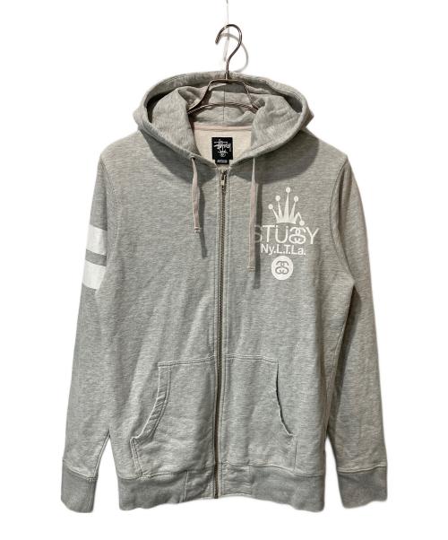 stussy（ステューシー）stussy (ステューシー) ジップパーカー グレー サイズ:Mの古着・服飾アイテム