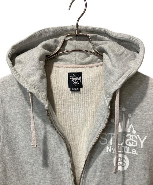 stussy（ステューシー）stussy (ステューシー) ジップパーカー グレー サイズ:Mの古着・服飾アイテム