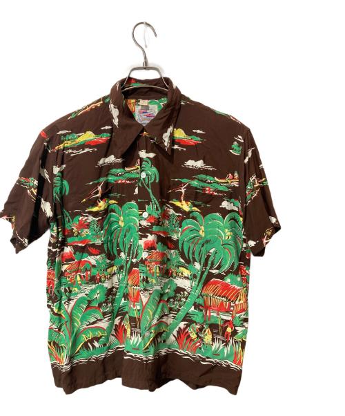 Duke Kahanamoku（デュークカハナモク）DUKE KAHANAMOKU (デュークカハナモク) アロハシャツ ブラウン サイズ:Mの古着・服飾アイテム