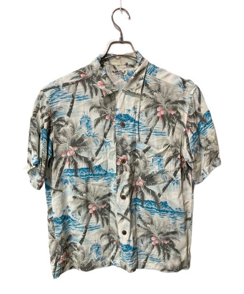Sun Surf（サンサーフ）Sun Surf (サンサーフ) アロハシャツ グレー×ホワイト サイズ:Mの古着・服飾アイテム