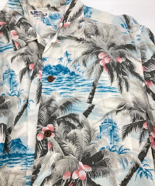 Sun Surf（サンサーフ）Sun Surf (サンサーフ) アロハシャツ グレー×ホワイト サイズ:Mの古着・服飾アイテム