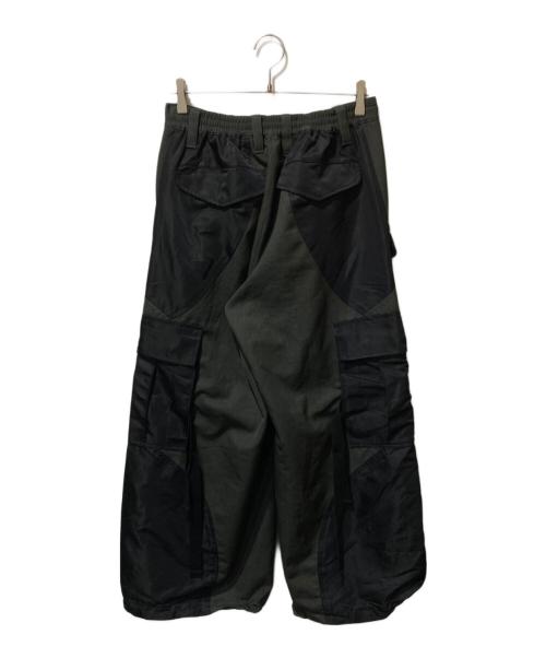 MAISON SPECIAL（メゾンスペシャル）MAISON SPECIAL (メゾンスペシャル) Different Material Docking Prime-Wide Field Pants ブラックの古着・服飾アイテム