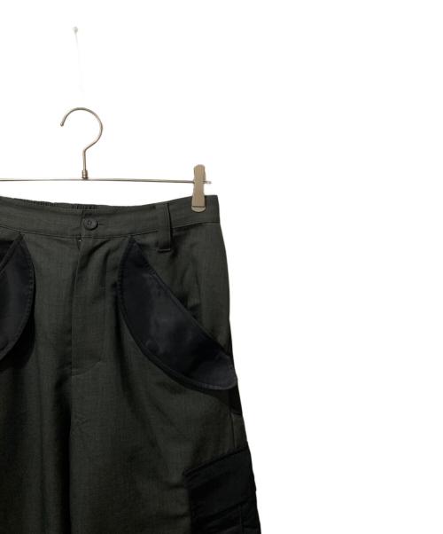 MAISON SPECIAL（メゾンスペシャル）MAISON SPECIAL (メゾンスペシャル) Different Material Docking Prime-Wide Field Pants ブラックの古着・服飾アイテム