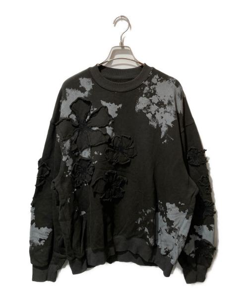 MAISON SPECIAL（メゾンスペシャル）MAISON SPECIAL (メゾンスペシャル) Flower Patch Prime-Over Crew Neck Sweatshirt グレー サイズ:1の古着・服飾アイテム