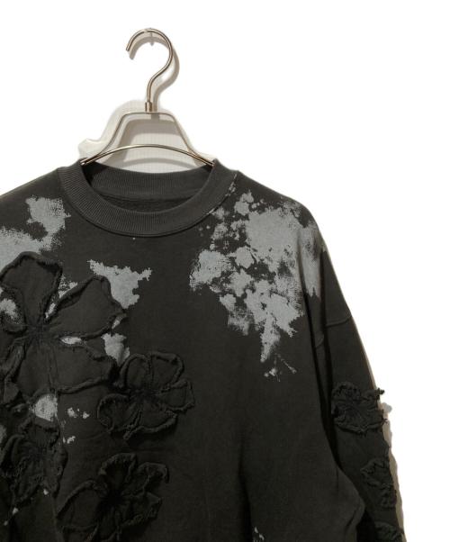 MAISON SPECIAL（メゾンスペシャル）MAISON SPECIAL (メゾンスペシャル) Flower Patch Prime-Over Crew Neck Sweatshirt グレー サイズ:1の古着・服飾アイテム