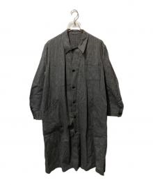 EURO VINTAGE（ユーロヴィンテージ）の古着「ブラックシャンブレーアトリエコート」｜グレー
