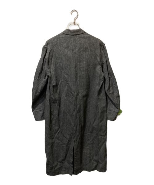 EURO VINTAGE（ユーロヴィンテージ）EURO VINTAGE (ユーロヴィンテージ) ブラックシャンブレーアトリエコート グレー サイズ:記載なしの古着・服飾アイテム