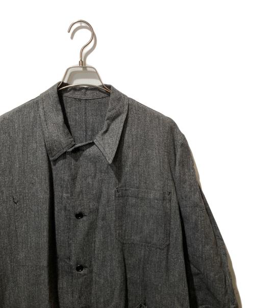 EURO VINTAGE（ユーロヴィンテージ）EURO VINTAGE (ユーロヴィンテージ) ブラックシャンブレーアトリエコート グレー サイズ:記載なしの古着・服飾アイテム