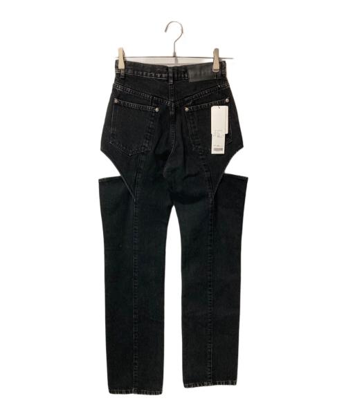 JOHN LAWRENCE SULLIVAN（ジョン ローレンス サリバン）JOHN LAWRENCE SULLIVAN (ジョン ローレンス サリバン) WASHED DENIM HOLLOWED OUT PANTS ブラック サイズ:XS 未使用品の古着・服飾アイテム