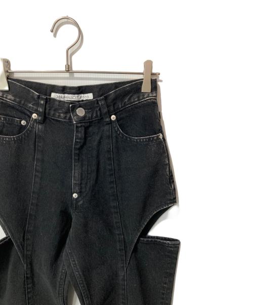 JOHN LAWRENCE SULLIVAN（ジョン ローレンス サリバン）JOHN LAWRENCE SULLIVAN (ジョン ローレンス サリバン) WASHED DENIM HOLLOWED OUT PANTS ブラック サイズ:XS 未使用品の古着・服飾アイテム