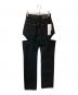 JOHN LAWRENCE SULLIVAN (ジョン ローレンス サリバン) WASHED DENIM HOLLOWED OUT PANTS ブラック サイズ:XS 未使用品：15000円